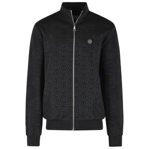 Philipp Plein Black Cotton Blend Sweatshirt Men